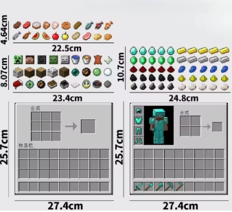 Imanes de Nevera Minecraft®: Set de Bloques y Personajes.